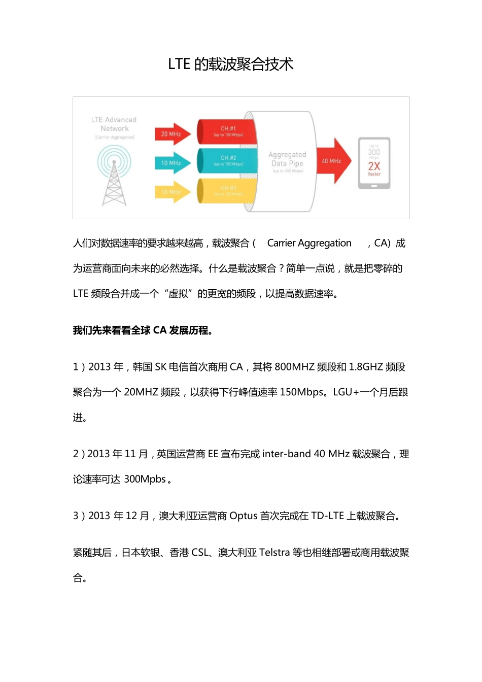 LTE的载波聚合技术CA_第1页