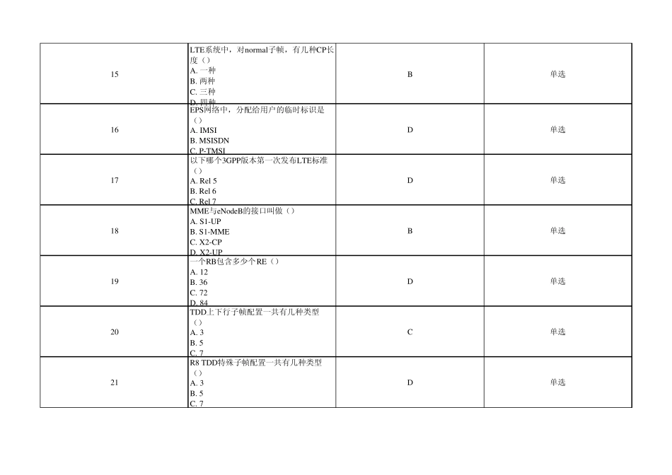 LTE知识竞赛题库_第3页