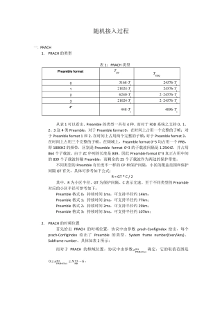 LTE随机接入过程总结