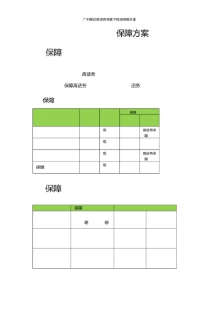 LTE高话务场景保障方案