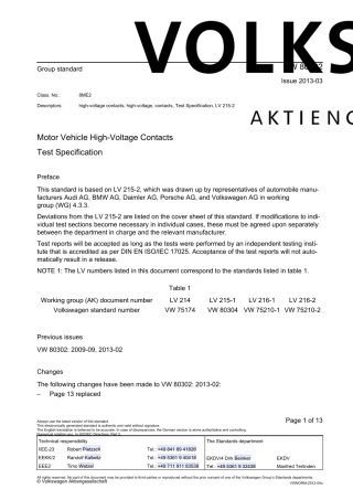 LV215VW_803022013德国大众高压测试标准