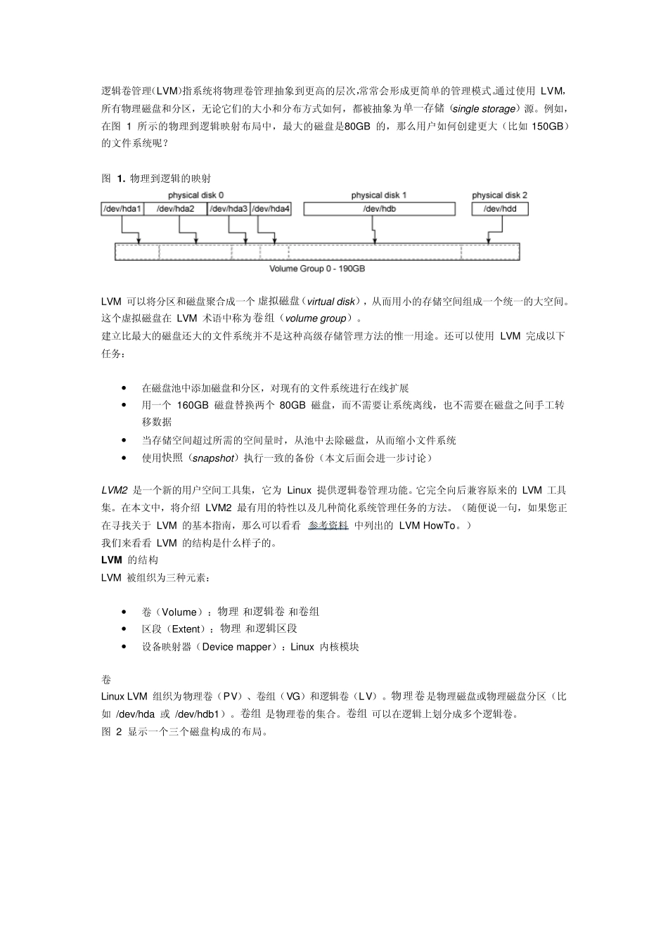 LVM(逻辑卷管理器)总结_第1页