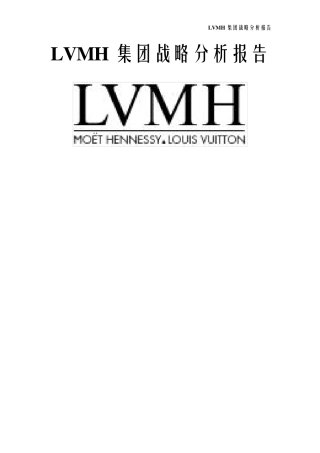 LVMH集团战略分析报告