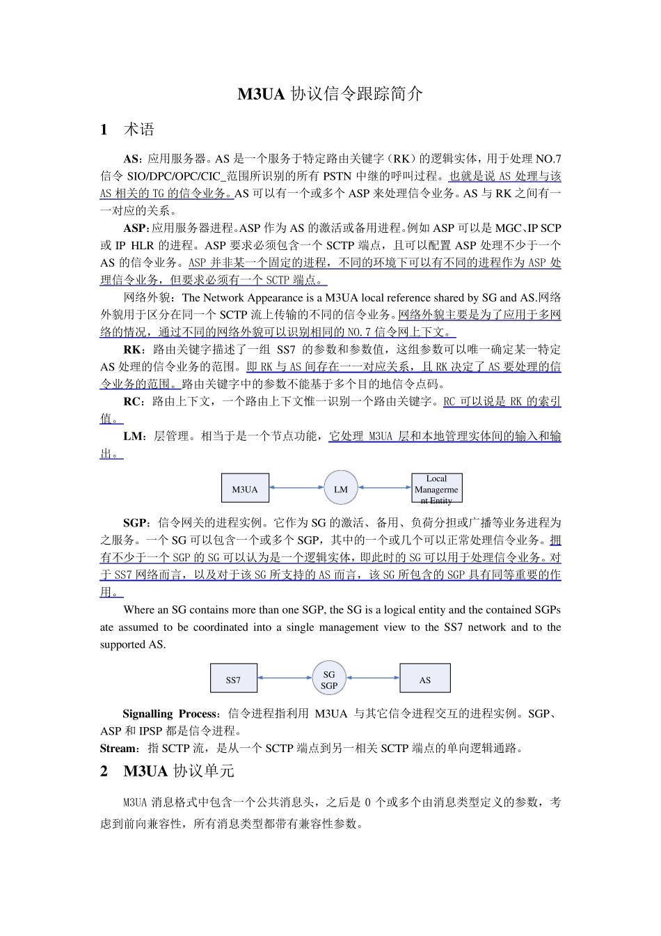 M3UA协议信令跟踪简介_第1页