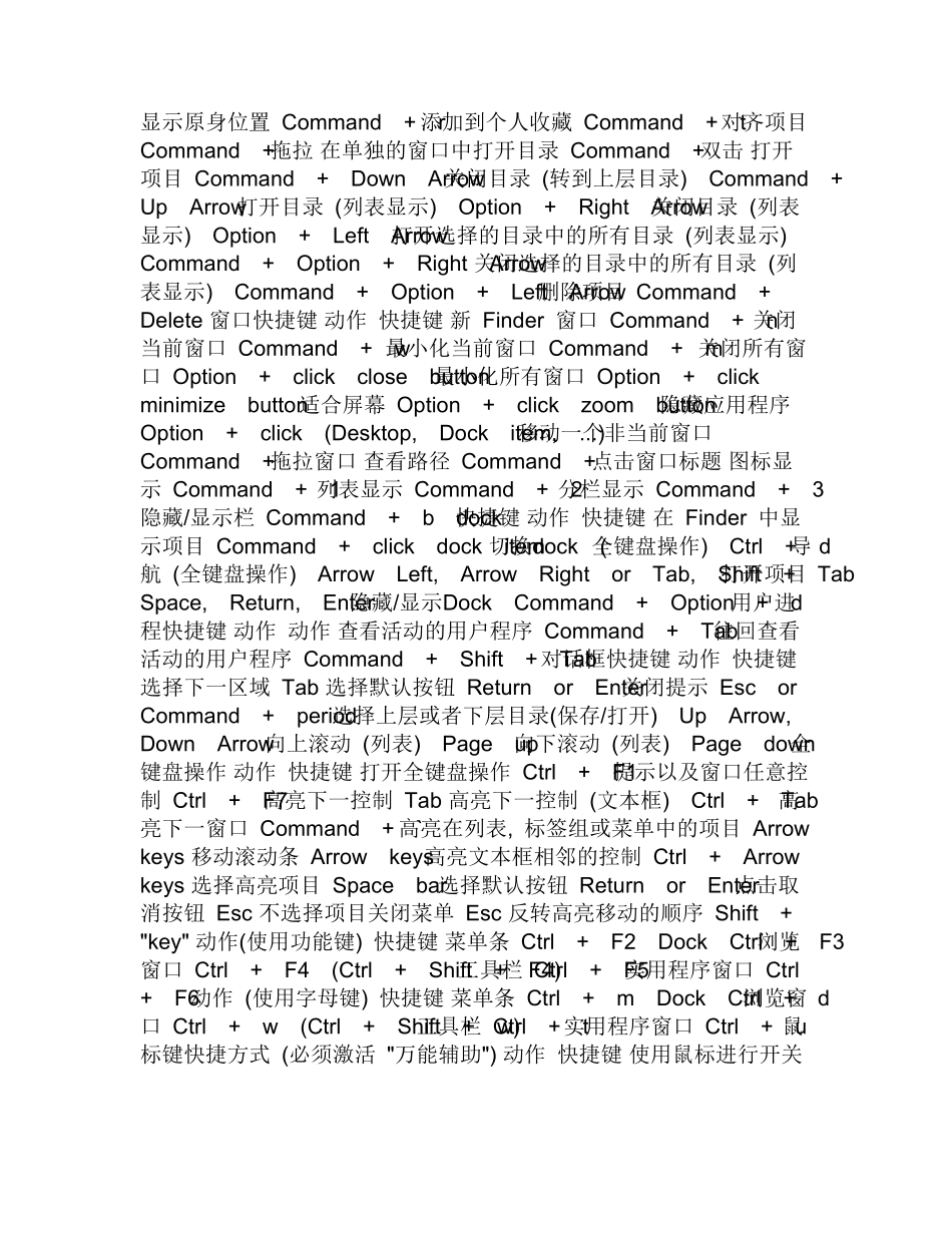 mac快捷键lion狮子_第3页