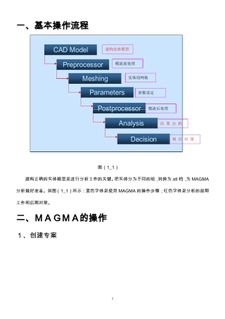 MAGMA简明操作教程