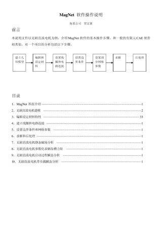 MagNet操作说明