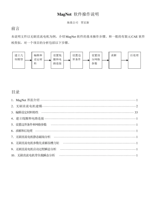 MagNet软件操作说明