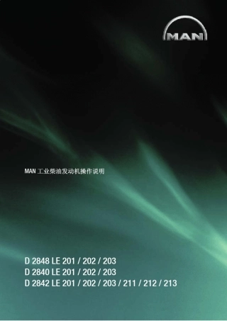 MAN工业柴油发动机操作说明