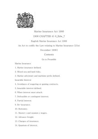 MarineInsuranceAct1906