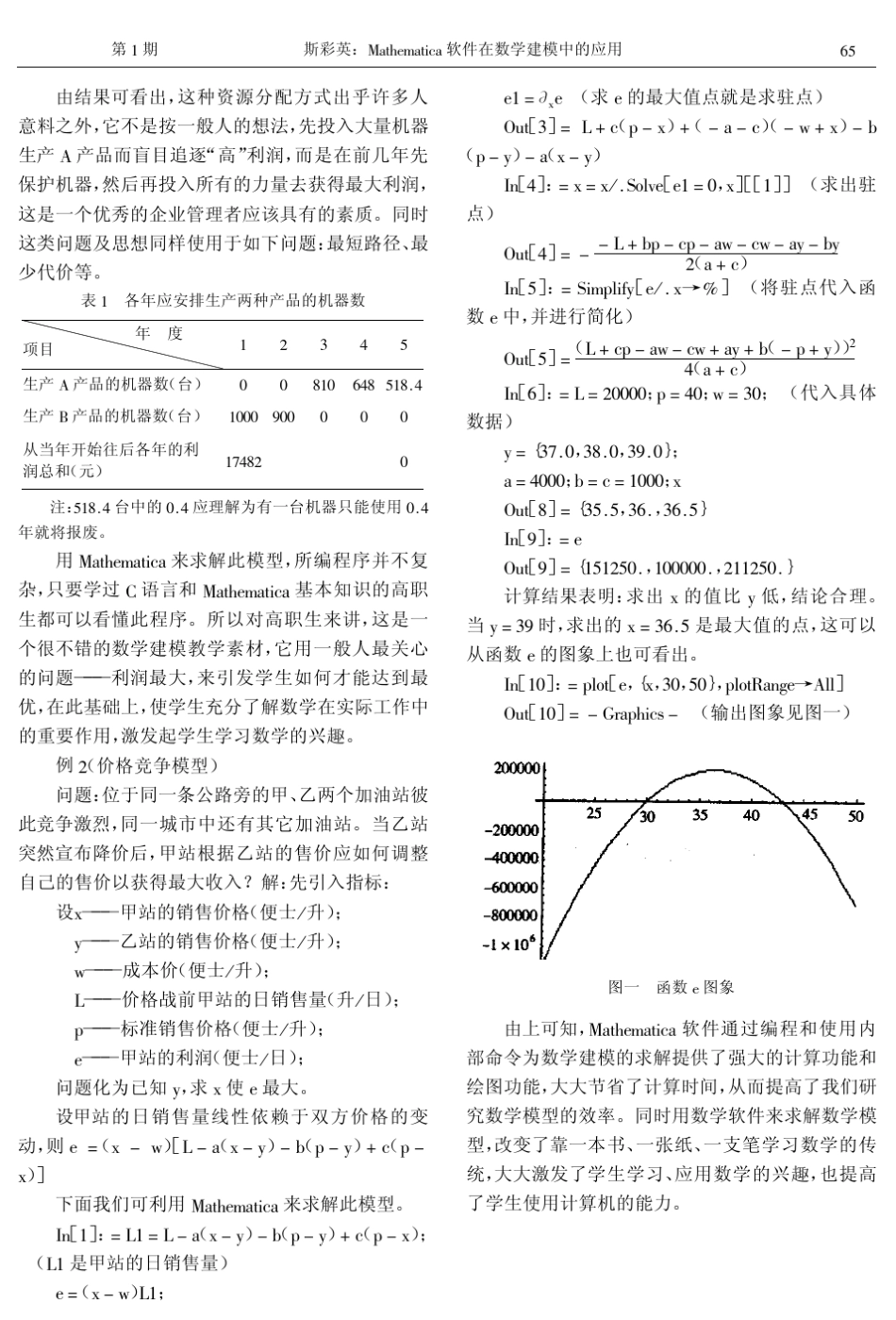 Mathematica软件在数学建模中的应用_第3页