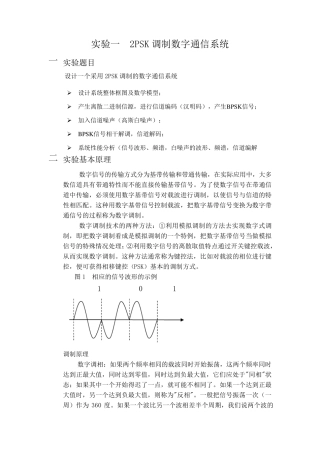 MATLAB2psk通信系统仿真报告