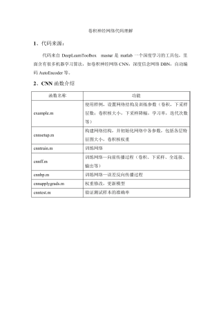 matlab_CNN代码理解