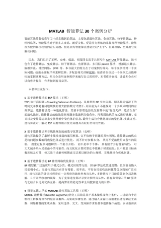 MATLAB_智能算法30个案例分析