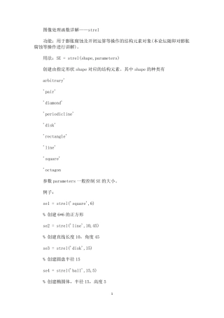 MATLAB中图像函数大全详解及例子