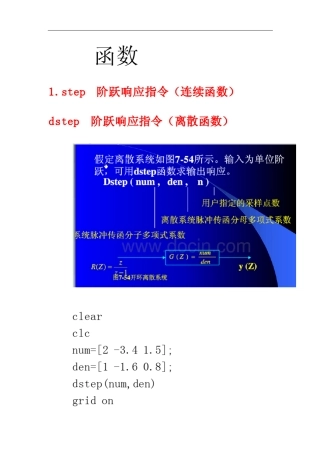 matlab中的一些函数