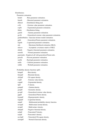 Matlab中统计分析函数