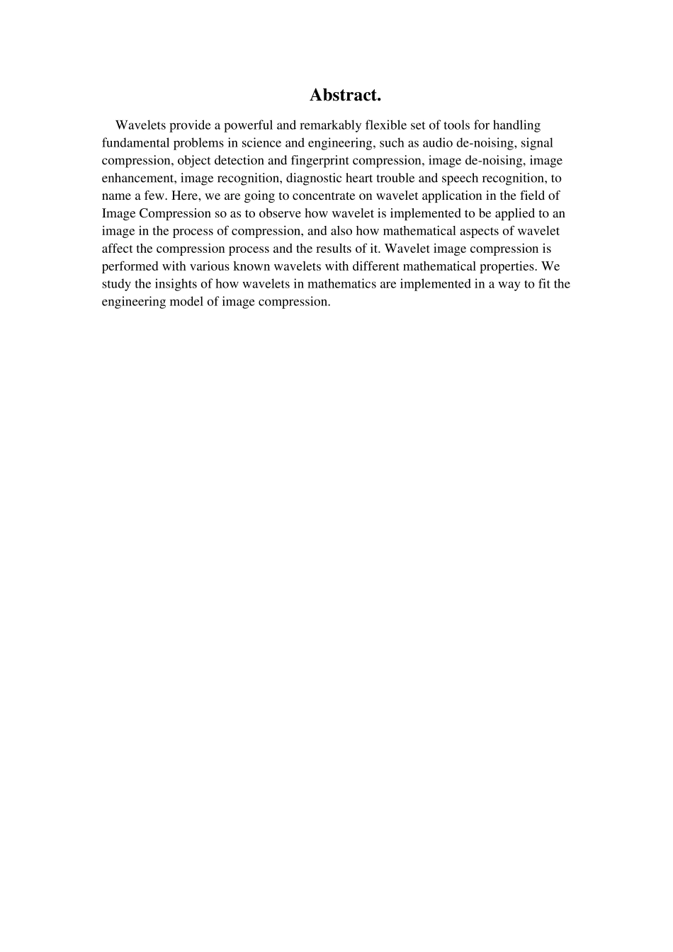 MATLAB小波分析与图像压缩的文献翻译_第1页