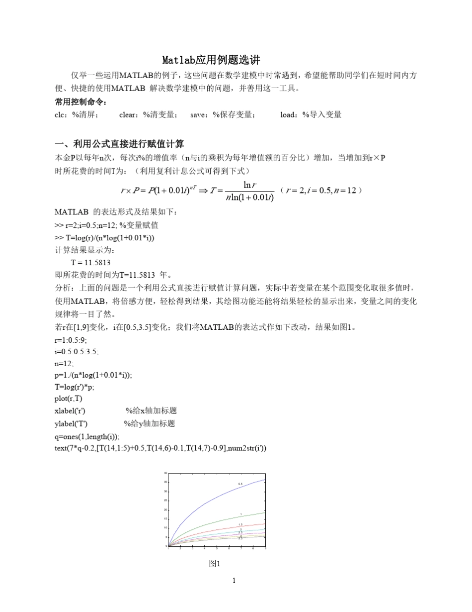 MATLAB应用实例分析_第1页