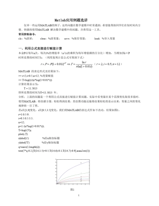 MATLAB应用实例分析