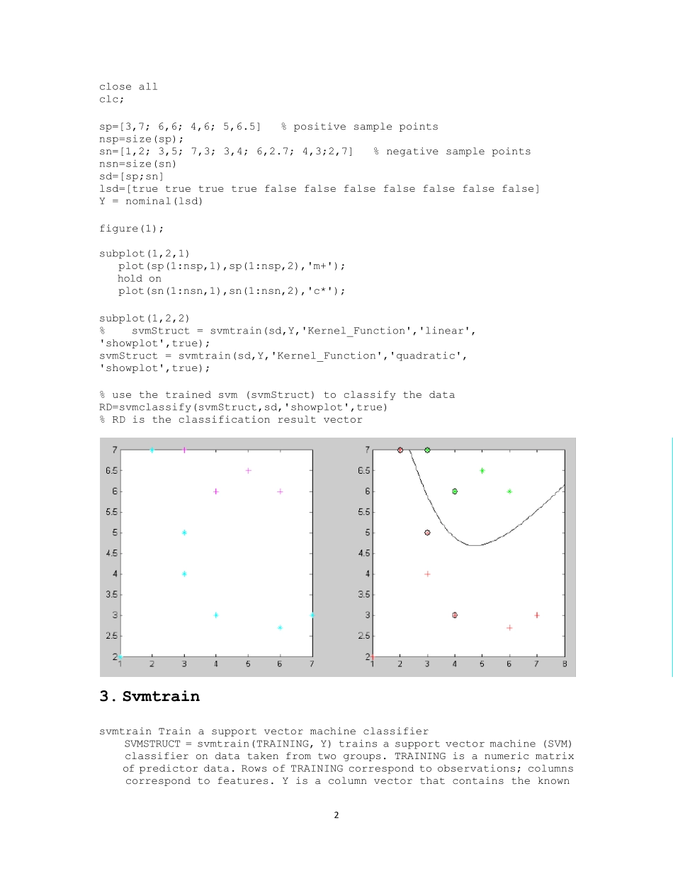 Matlab的SVM算法进行线性和非线性分类实例_20131128_第2页
