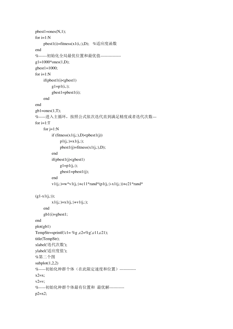 matlab粒子群优化算法举例分析_第3页