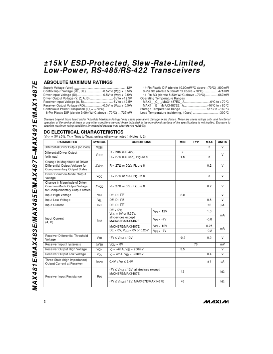 MAX488中文资料_第2页
