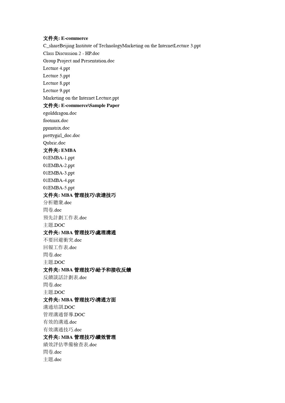 MBA讲义教材目录_第2页