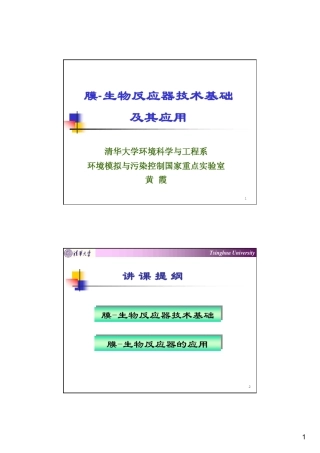 MBR技术基础及其应用(黄霞)