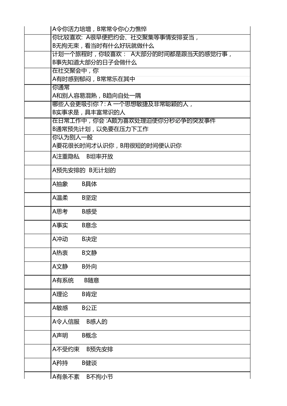 MBTI职业性格测试(自动计算版)_第2页