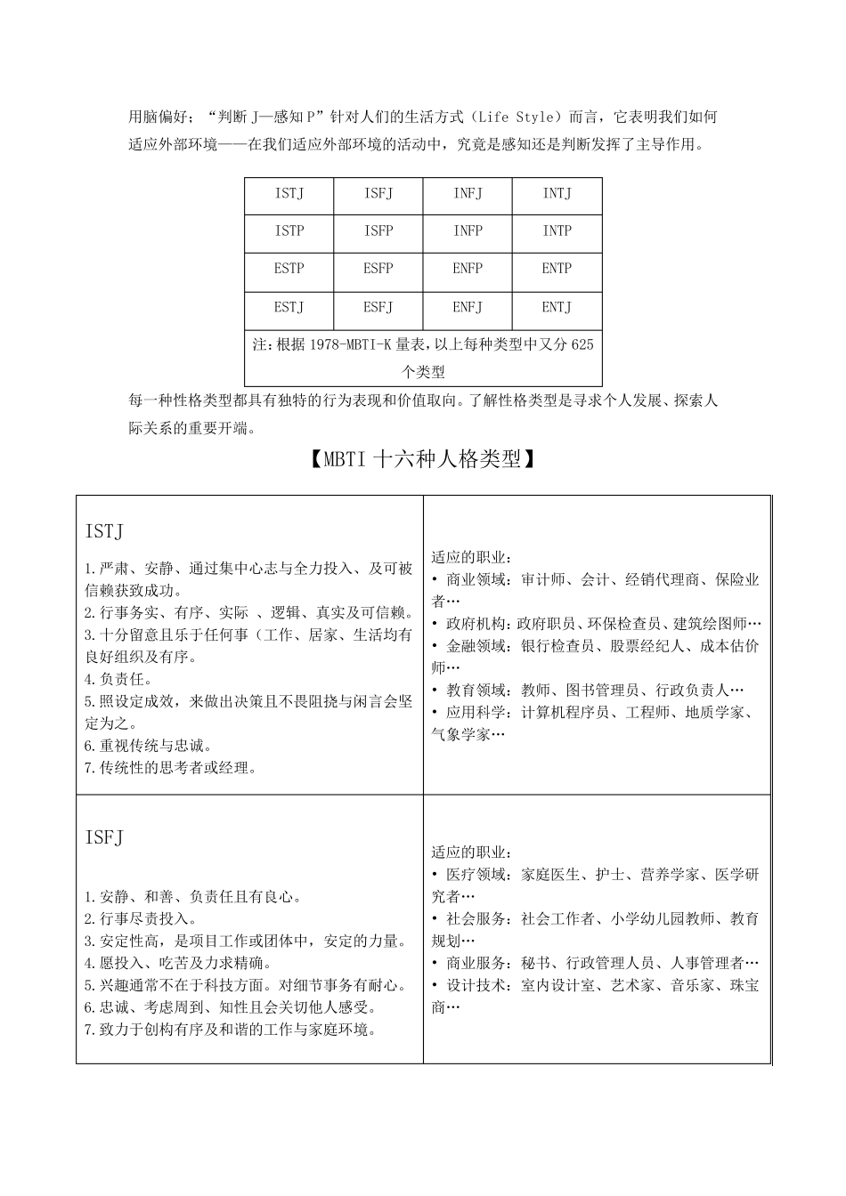 MBTI职业测试题性格趋向分析_第2页