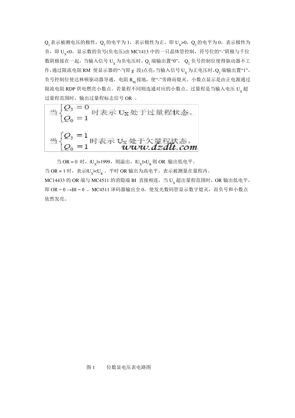 MC14433CD4511MC1413MC1403应用数字电压表电路图中文资料引脚功能管脚说明数显电压_第2页