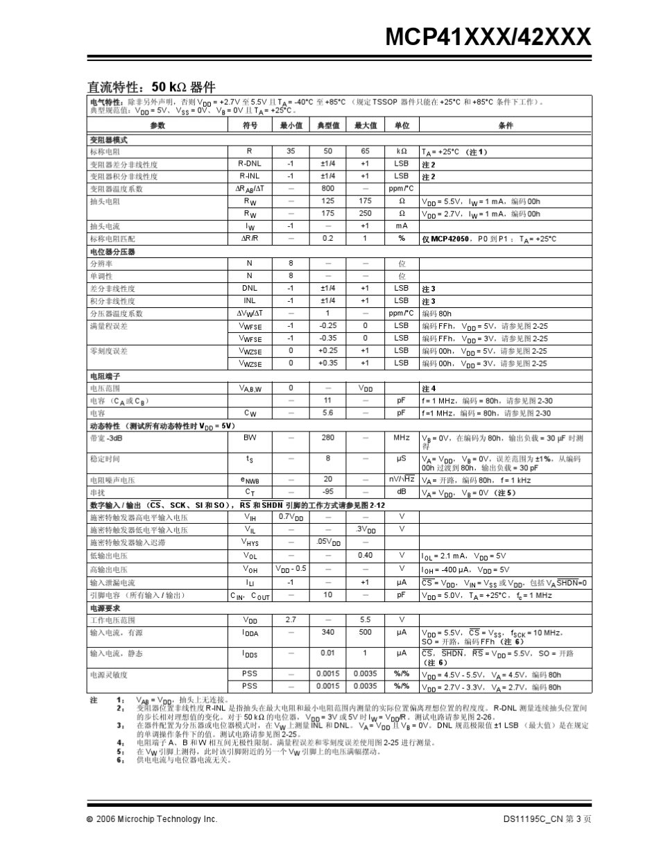 MCP41010数据手册中文版_第3页