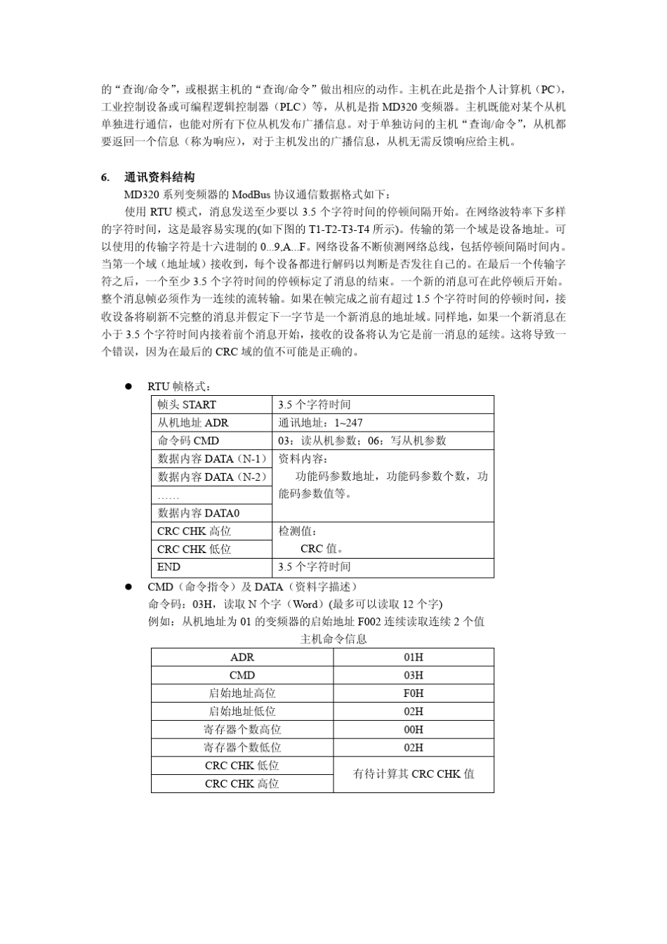 MD320串行通讯协议_第2页