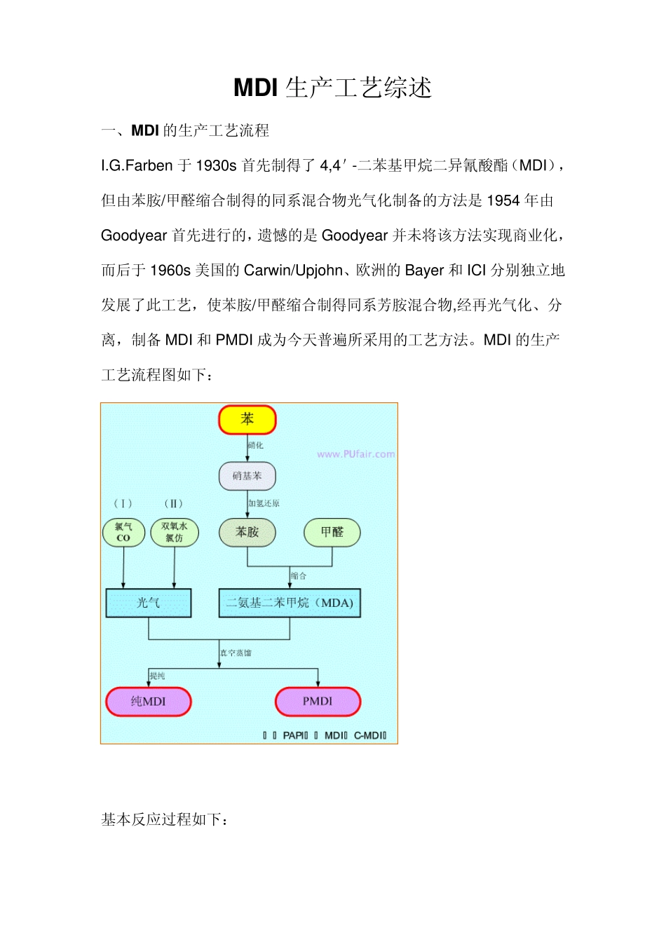 MDI生产工艺综述_第1页