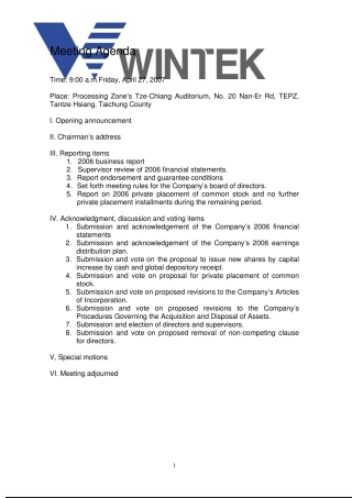 MeetingAgenda