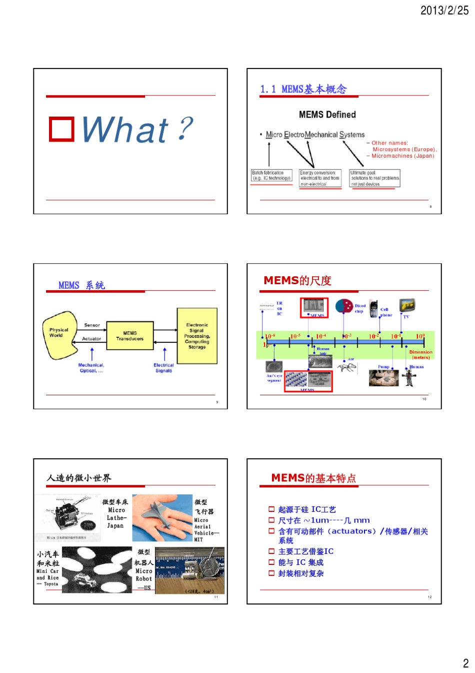 MEMS设计与工艺[兼容模式]_第2页