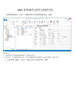 MES系统操作说明书