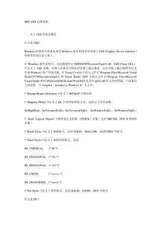 MFCGDI绘图基础