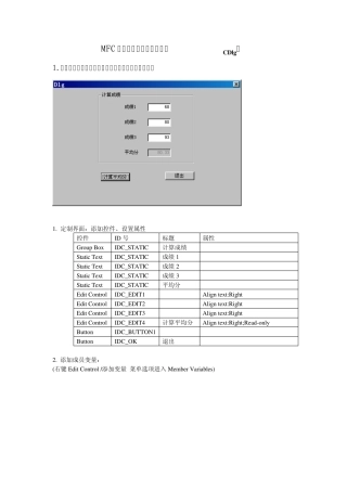 MFC对话框应用程序练习ok