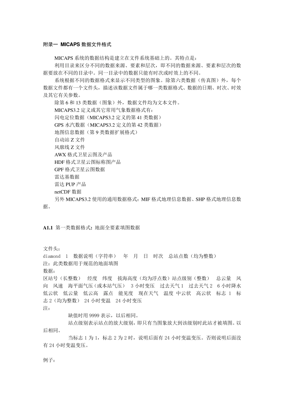 MICAPS数据格式(全部)_第1页