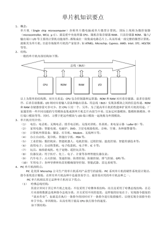 MicroChip单片机知识要点