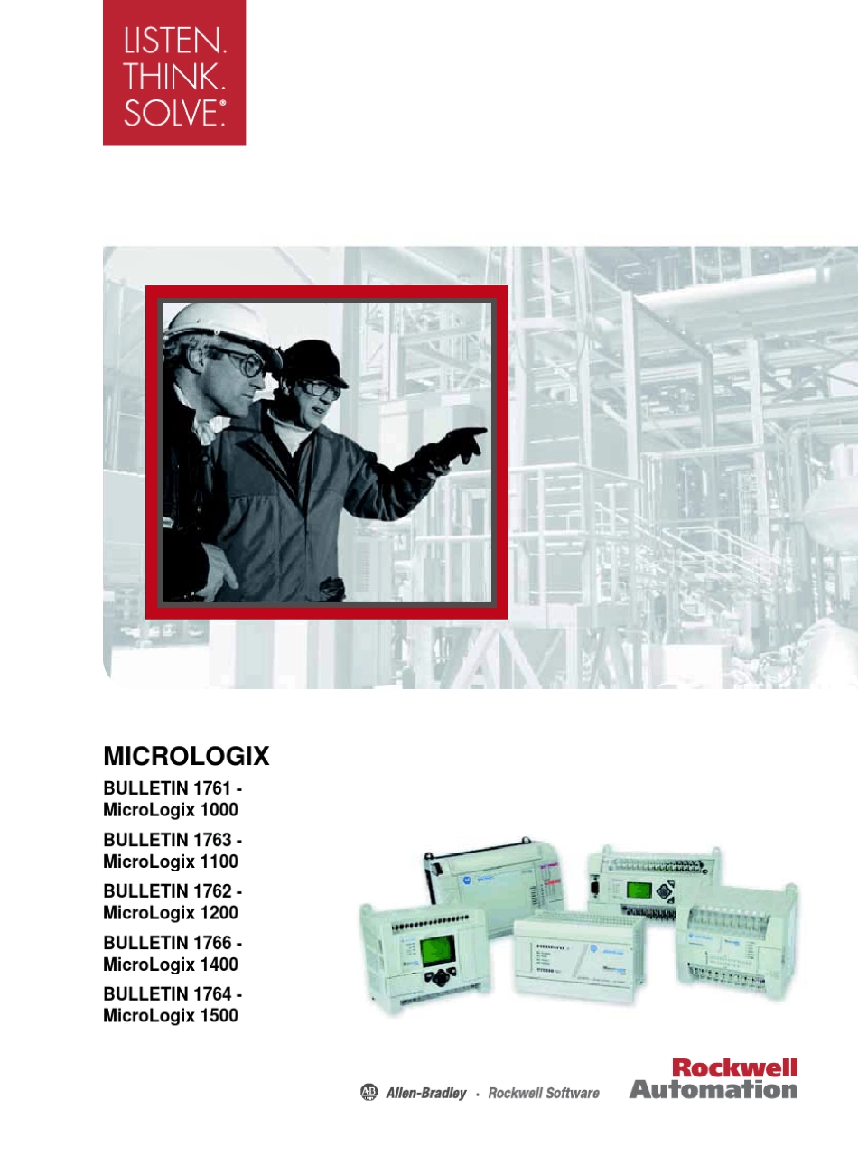 MicroLogix可编程控制器选型手册_第1页