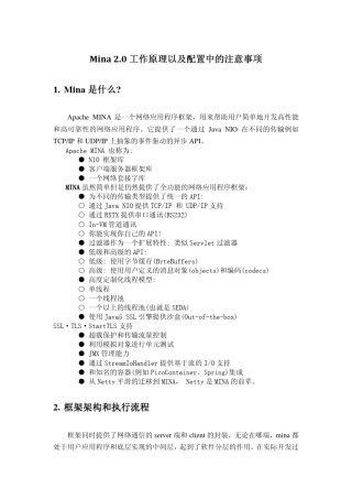 Mina2.0工作原理以及配置注意事项