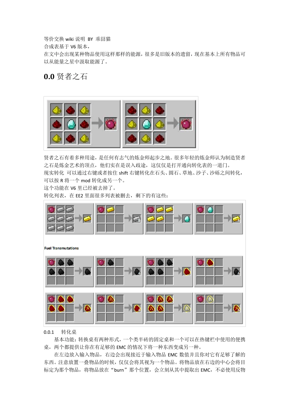 minecraft等价交换MOD说明_第1页