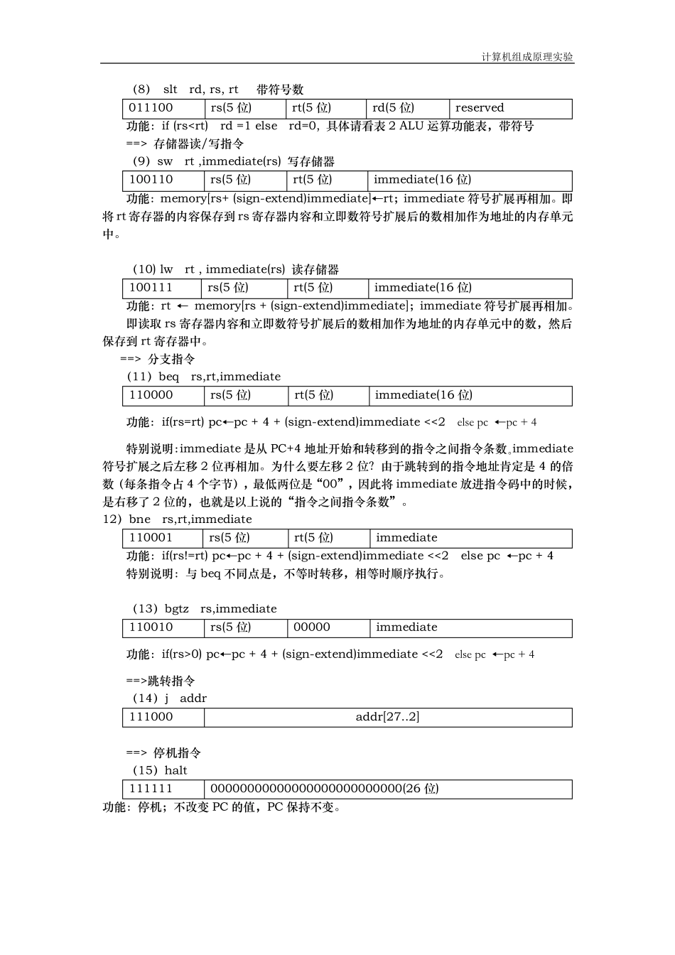 MIPS单周期CPU实验报告_第3页