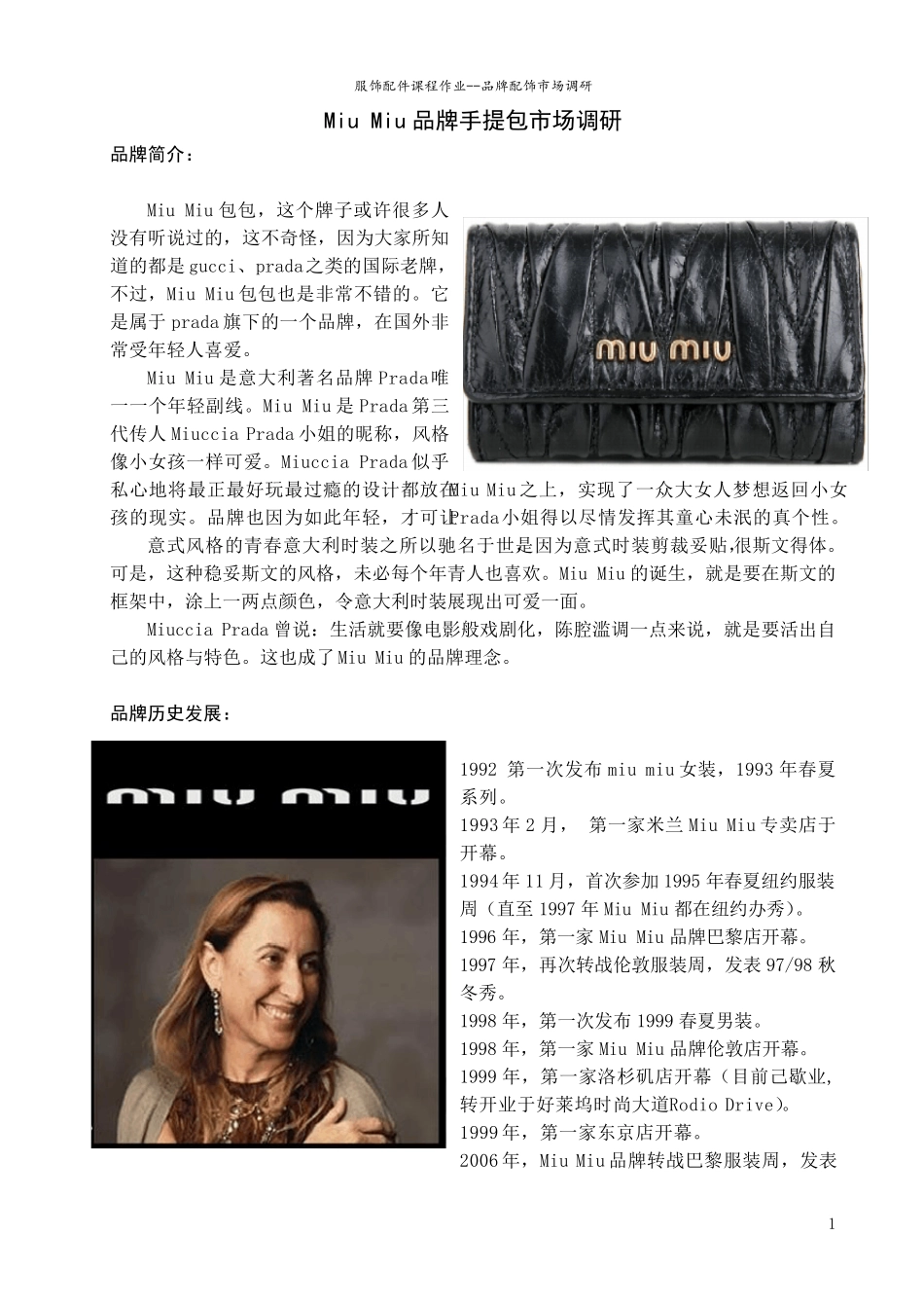 MiuMiu品牌手提包市场调研_第2页