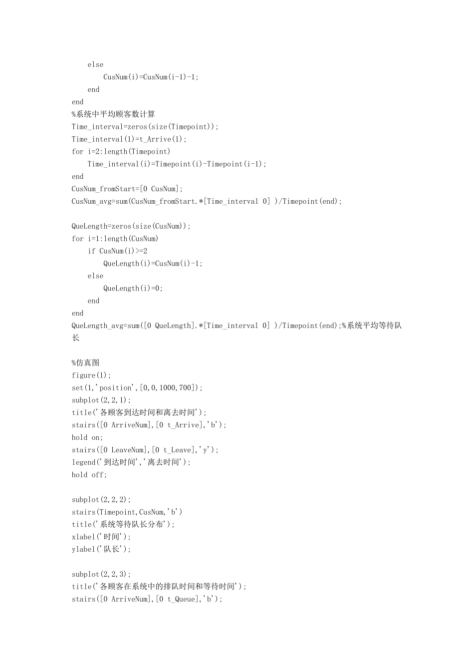 MM1排队系统仿真matlab实验报告_第3页