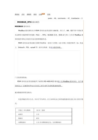 MODBUS_RTU通讯规约