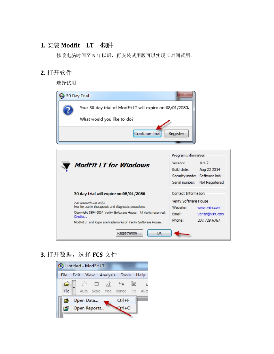 Modfit安装及分析教程_第1页